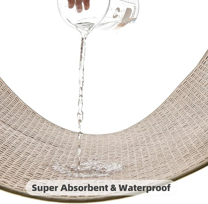 Bathroom Rugs Non Slip Washable, Super Absorbent Thin Bath Mat Quick Dry Low Pile Bathroom Rug, Beige 20"x48"