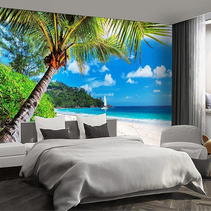 Beach Wall murals Peel and Stick Wallpaper for Bedroom Living Room - 85"x118"