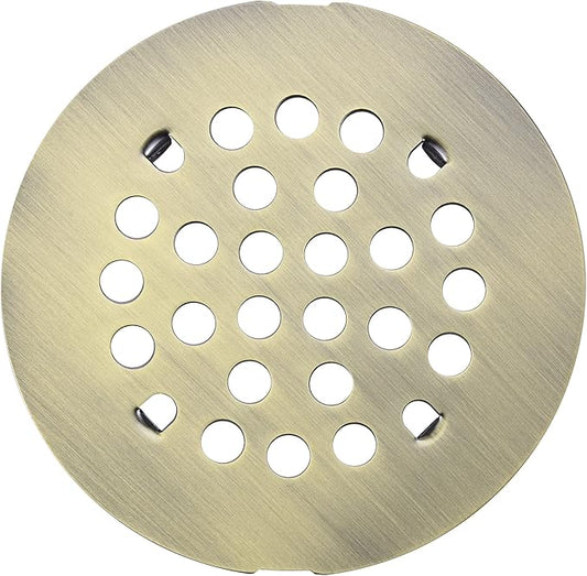 rrajj 4-1/4 (4.25) Inch(108mm) Round Snap-in Shower Floor Drain Cover Replacement Cover (Antique Bronze)