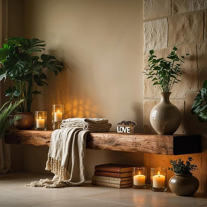 Decozen Gifts for Mom - Wooden Love Letters Sculpture - Mother's Day Birthday Gifts, Home, Office, Living Room, Shelf, Fireplace, Farmhouse, Tabletop, Boho and Mantle Decor - Mothers Day Decorations