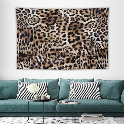 HZOHNAGO Leopard Print Tapestry Nature Wildlife Vintage Cheetah Fur Spot Animal Skin Wild Animals Spots Printed Wall Tapestry Painting Wall Hanging for Bedroom Living Room Dorm 90" W x 60" H