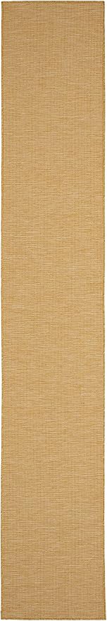 Nourison Positano Indoor/Outdoor Yellow 2'2" x 12' Area Rug, Easy Cleaning, Non Shedding, Bed Room, Living Room, Dining Room, Backyard, Deck, Patio (2x12)