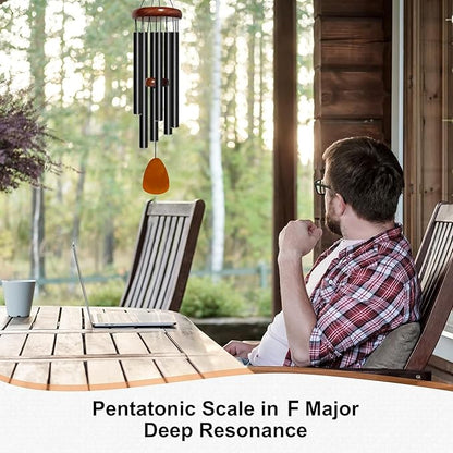 Wind Chime for Outside, 29 inch Aluminium Metal Wind Chimes, Relaxing Soothing Wind Chimes Outdoor, Decoration for Garden, Patio, Yard, Home, Gift for Mother's Day, Birthday(Waterdrop)