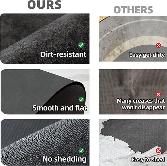 Bath Mat, Bathroom Rugs Non Slip Washable Thin Absorbent Quick Dry Bath Mat Fits Under Door Bathroom Floor Mat Perfect for Bath, Shower, or Sink 36"x60" Black