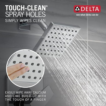 Delta Modern 14 Series Shower Faucet Set, Chrome Shower Head and Handle Set, Valve Trim Kit, Chrome T14267-PP (Valve Not Included)