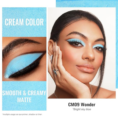 Oulac Matte Eyeshadow 3-in-1 Eyeshadow Eye Primer&Eyeliner Highly Pigmented Waterproof Smudge-proof Long Lasting Wear Smooth&Blendable Formula for Natural Look,Vegan & Cruelty-Free,CM09