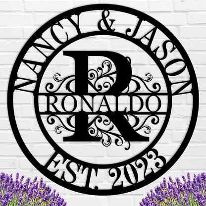 Wedding Gifts for Couples 2025, Personalized Metal Name Signs, Custom Name Signs, Custom Family Name Sign, Last Name Sign, Monogram Letters Wall Decor, House Warming Gifts New Home