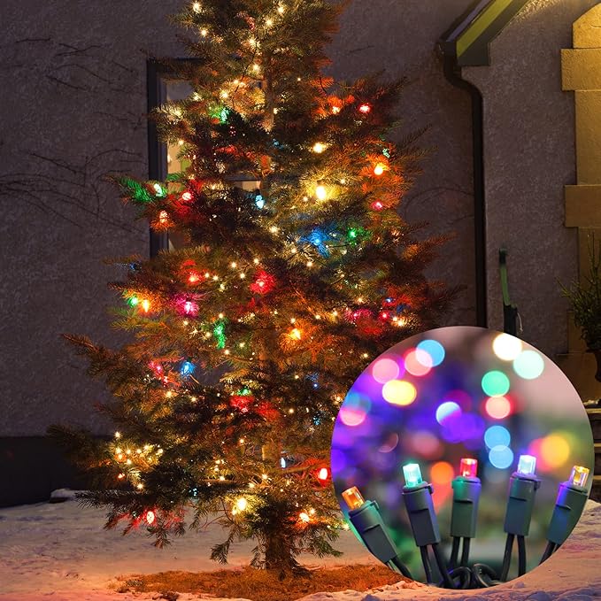 100 Count Multicolor- String Lights - 21.6FT LED Christmas Lights, Mini led Lights for Indoor Outdoor Home Holiday Party Wedding Independence Day Decoration