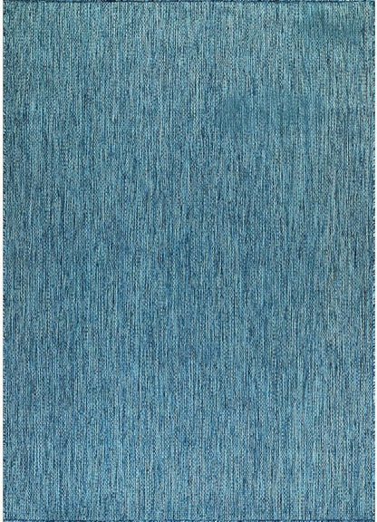 CAMILSON Outdoor Rug 9x12 Modern Area Rugs for Large Indoor and Outdoor Patios and Porches - Waterproof, Washable, Non-Shedding, Easy-to-Clean Outside Carpet (9 x 12, Solid - Aqua)