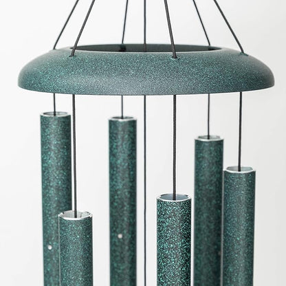 Corinthian Bells by Wind River – 30 inch Green Wind Chime for Patio, Backyard, Garden, and Outdoor Decor (Aluminum Chime) Made in The USA