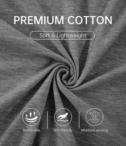 CF Men's Robe Cotton Bathrobe Soft Short Sleeve Bath Robes Shower Robe for Spa Soft Kimono Lightweight Sleepwear with Pockets