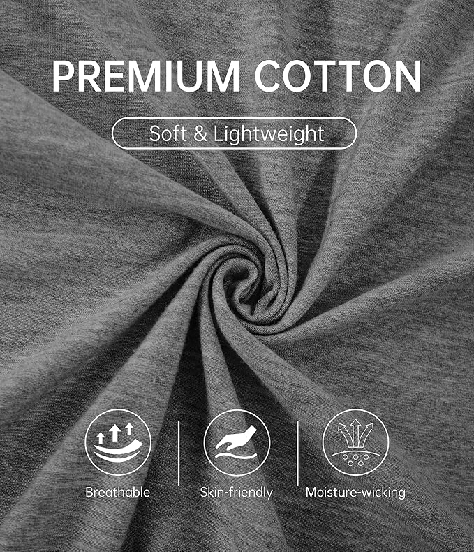 CF Men's Robe Cotton Bathrobe Soft Short Sleeve Bath Robes Shower Robe for Spa Soft Kimono Lightweight Sleepwear with Pockets