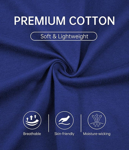 CF Men's Robe Cotton Bathrobe Soft Short Sleeve Bath Robes Shower Robe for Spa Soft Kimono Lightweight Sleepwear with Pockets