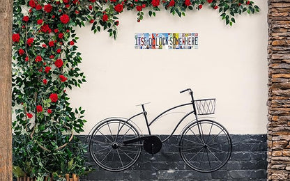 Tin Sign Wall Decor Bar Signs For Bar Decor Its 5 O'Clock Somewhere Sign Funny Vintage Bar Accessories Drinking Signs Gifts for Men16 x 4 Inches