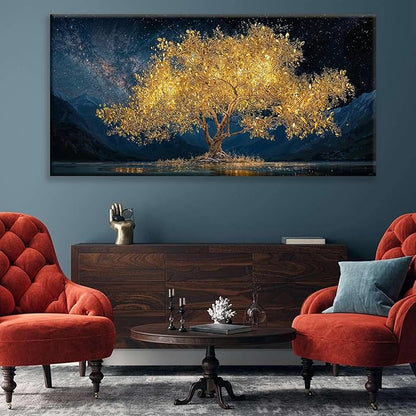 Tsomzxng Canvas Wall Art Decor Modern Large Wall Art For Living Room 29 X 58 Inches Gold Tree Of Life Abstract Wall Decor Paintings Picture For Bedroom Dining Room Home Office Artwork