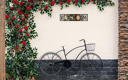 Vintage Tin Sign Retro Metal Bathroom Signs Stylish Wall Art Plaques Gift for Home Decor Bathroom Kitchen and Gothic Wall Decor or as a Classic Poster 16x4 in