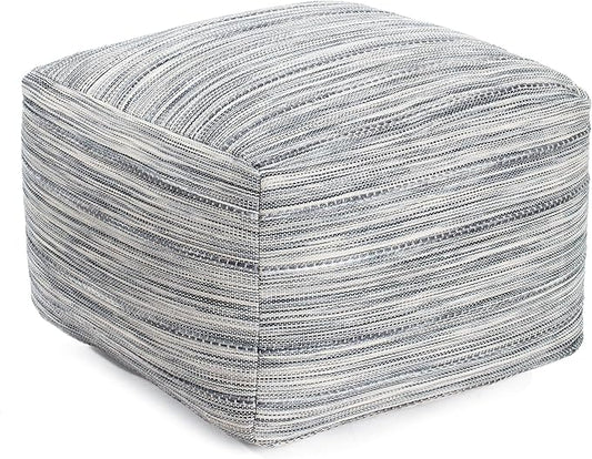 Anji Mountain 22"x22"x16" Handmade & Handcrafted Ottoman Pouf Comfortable Pouf Ottoman Foot Rest & Home Décor Accent for Living Room, Bedroom, Nursery, Kids Room, Patio