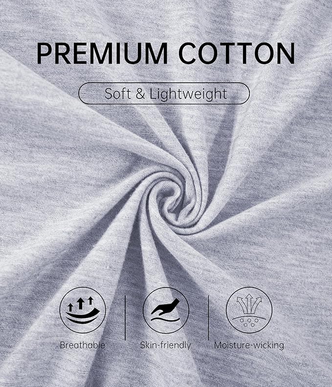 CF Men's Robe Cotton Bathrobe Soft Short Sleeve Bath Robes Shower Robe for Spa Soft Kimono Lightweight Sleepwear with Pockets