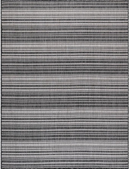 Stripe Outdoor Rug 8x10 Washable Outside Carpet for Indoor Patio Porch Waterproof Easy Cleaning Non Shedding Area Rugs Dark Gray 8 x 10