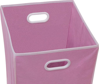 Simple Houseware Foldable Closet Laundry Hamper Basket, Pink