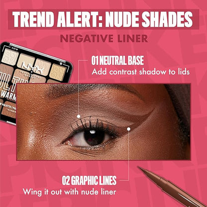 NYX PROFESSIONAL MAKEUP Epic Ink Liner, Waterproof Liquid Eyeliner with Vegan Formula - Dark Chocolate (Dark Brown Matte)