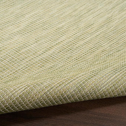 Nourison Home Positano Indoor/Outdoor Green 9' x 12' Area Rug, Easy Cleaning, Non Shedding, Bed Room, Living Room, Dining Room, Backyard, Deck, Patio (9x12)