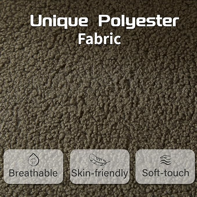 VKNOW Accent Chairs Living Room Chairs, Modern Upholstered Armchair with Solid Wood Legs, Comfy Barrel Arm Chairs for Living Room Office, Sage Green