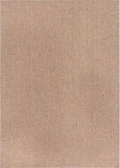 CAMILSON Easy Jute Rug 8x10, Indoor Outdoor Natural Color Farmhouse Area Rugs for Living Room Patio and Kitchen Rug, Solid Boho Woven Design, Easy-Cleaning, Washable Outside Carpet Alfombras (8 x 10)