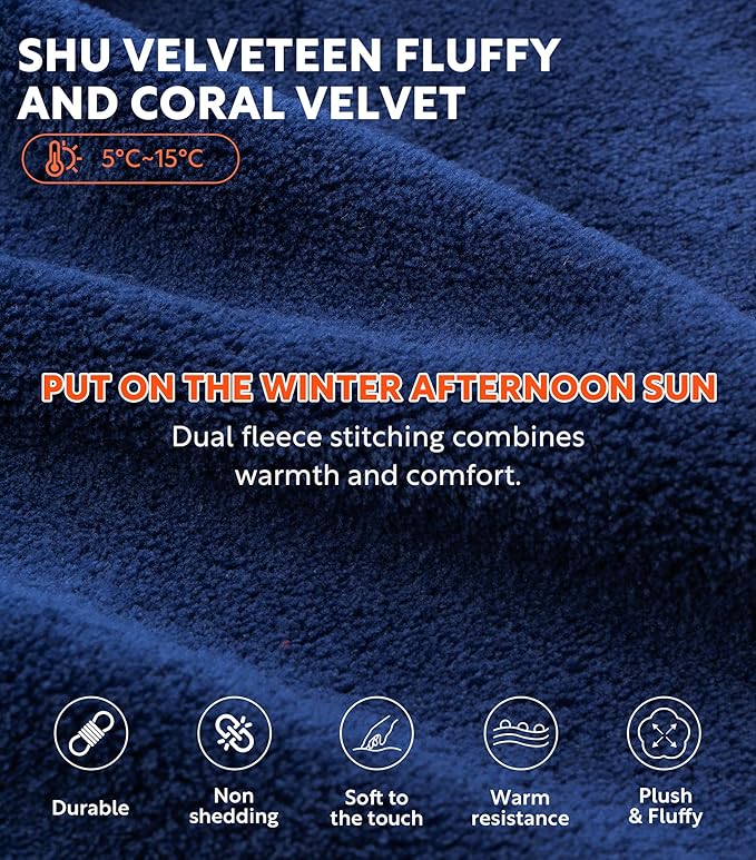 DAVID ARCHY Men's Soft Fleece Plush Robe Full Length Long Bathrobe