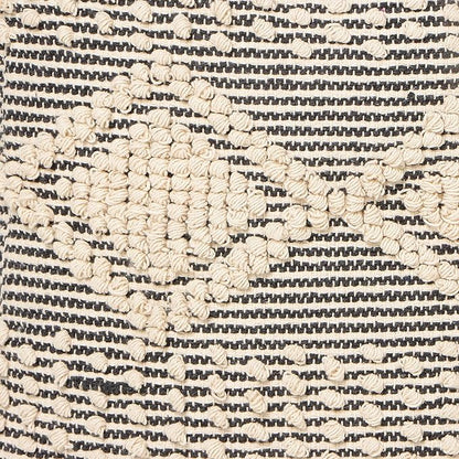 REDEARTH · Tufted Pouf Ottoman with Filler Textured Storage Cube Bean Bag Pouffe Footrest for Living Room, Bedroom, Nursery, Kidsroom; 100% Cotton (17.5"X17.5"X17.5", Cube Diamond Medley Gray)