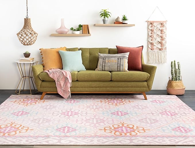 Mark&Day Wall Art, Unterweitersdorf Bohemian Farmhouse White Macrame Tapestry Wall Hanging for Living Room, Bedroom, Office or Kitchen (22"H x 14"W)