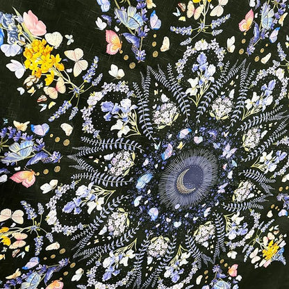 Damanse Floral Tapestry Wall Hanging Cute,Boho Wall Tapestry for Bedroom Aesthetic,Mandala Living Room Decor for Teen Girls (Purple, 49.20" x 59.10")