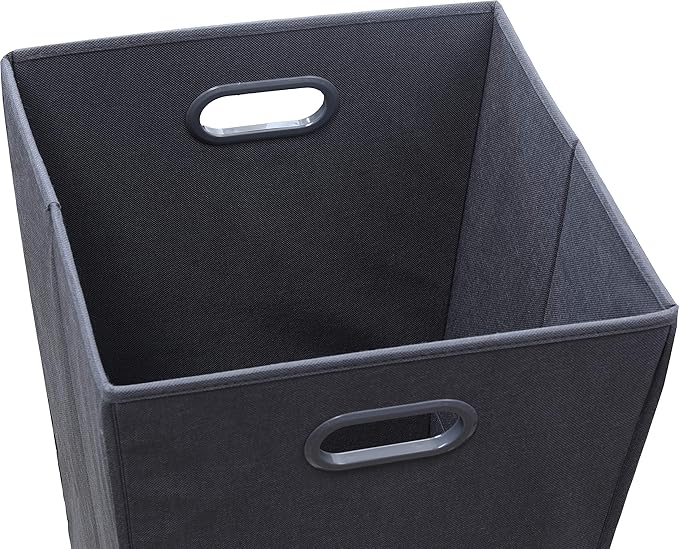 Simple Houseware Foldable Closet Laundry Hamper Basket, Dark Grey