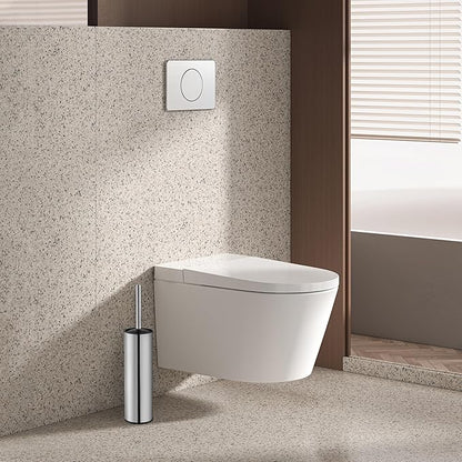 BGL Chrome Toilet Brush and Holder,Stainless Steel Toilet Brushes for Bathroom with Holder