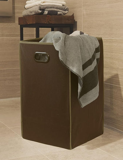 Simple Houseware Foldable Closet Laundry Hamper Basket, Brown