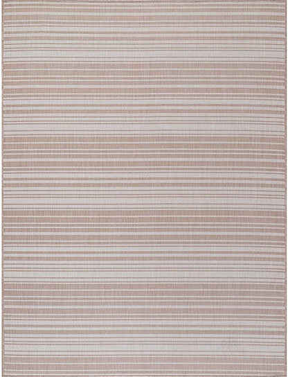 Stripe Outdoor Rug 6x9 Washable Outside Carpet for Indoor Patio Porch Waterproof Easy Cleaning Non Shedding Area Rugs Beige 6 x 9
