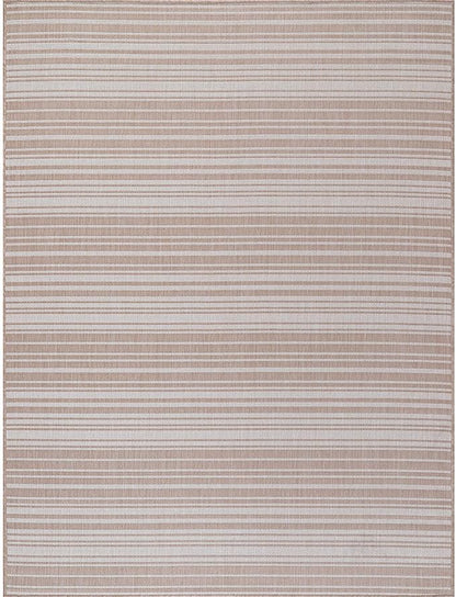 Stripe Outdoor Rug 8x10 Washable Outside Carpet for Indoor Patio Porch Waterproof Easy Cleaning Non Shedding Area Rugs Beige 8 x 10