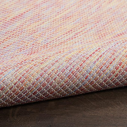 Nourison Home Positano Indoor/Outdoor Rainbow 5' x 7' Area Rug, Easy Cleaning, Non Shedding, Bed Room, Living Room, Dining Room, Backyard, Deck, Patio (5x7)