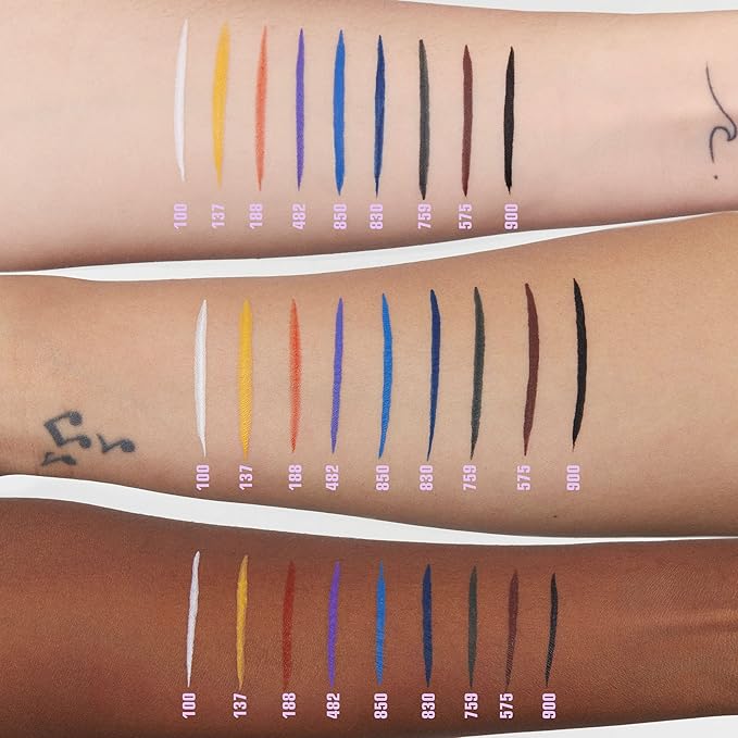 3INA The Color Pen Eyeliner 575 - Ultra Fine Tip 14H Brown Longwear Liquid Liner - Vibrant Colors, Matte, Smudgeproof, Flake Proof Eye Makeup - Cruelty Free, Paraben Free, Vegan Cosmetics - Brown