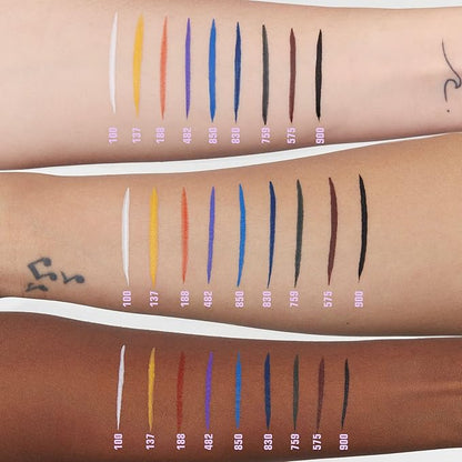 3INA The Color Pen Eyeliner 575 - Ultra Fine Tip 14H Brown Longwear Liquid Liner - Vibrant Colors, Matte, Smudgeproof, Flake Proof Eye Makeup - Cruelty Free, Paraben Free, Vegan Cosmetics - Brown