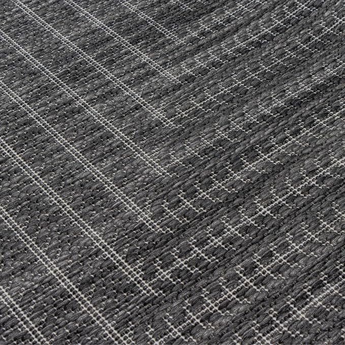 Adiva Rugs Outdoor Indoor Area Rug, Weather Resistant, Easy to Clean, Stain Resistant Floor Mat for Dining Room, Backyard, Deck, Patio (Pebble Weiss, 2' x 3')