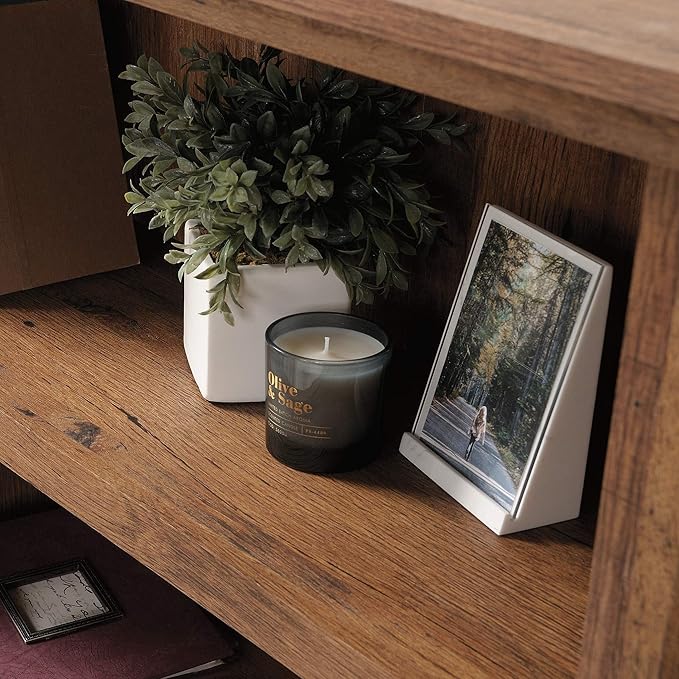 Sauder 3 Tier Book Shelf Wooden Bookcase Multipurpose Bookshelf for Home Office, Living Room, in Vintage Oak