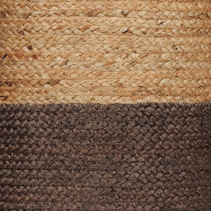 REDEARTH · Cylindrical Pouf Foot Stool Ottoman - Jute Braided Pouffe Poof Accent Sitting Footrest for The Living Room, Bedroom, Nursery, Patio, Lounge & Other Rooms (14.5”x14.5”x16”; Natural Acorn)