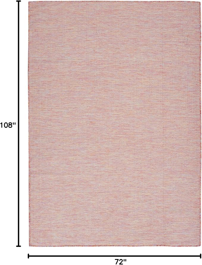 Nourison Home Positano Indoor/Outdoor Rainbow 6' x 9' Area Rug, Easy Cleaning, Non Shedding, Bed Room, Living Room, Dining Room, Backyard, Deck, Patio (6x9)