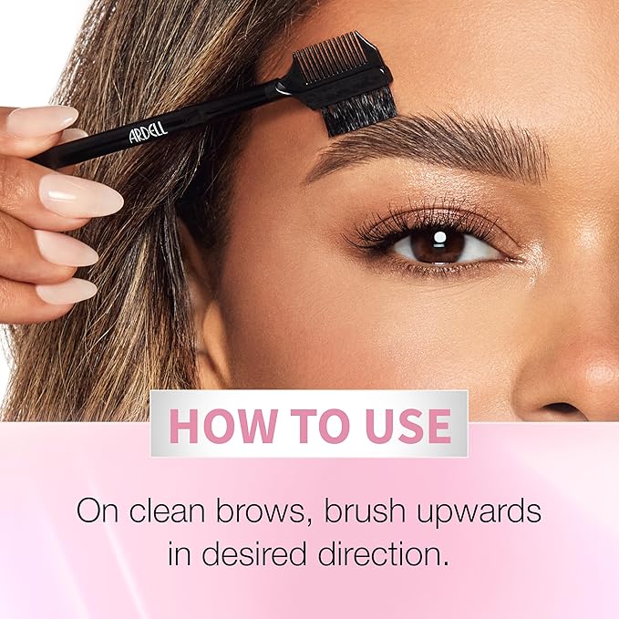 Ardell Brow Glue Soft Black with Styling Brush ?€? Instant Lamination Brow Gel for Fluffy, Defined Brows, All-Day Extreme Hold Eyebrow Gel Waterproof, 0.35 oz