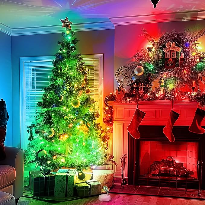 4 Pack Battery Operated Spot Lights Indoor, 13 Color Plant Uplighting Decor, Wall Lights for Pictures, Display for Tree Artwork Bookshelf