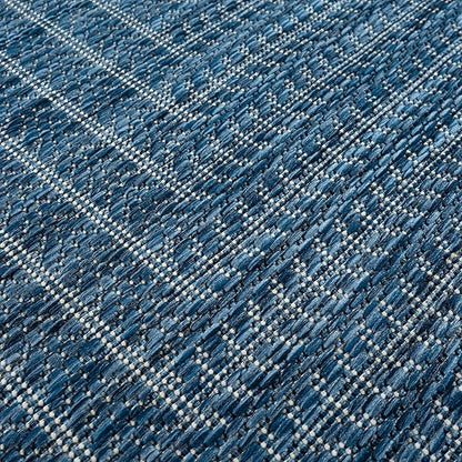 Adiva Rugs Outdoor Indoor Area Rug, Weather Resistant, Easy to Clean, Stain Resistant Floor Mat for Dining Room, Backyard, Deck, Patio (Azure Denim Blue, 6' X 9')