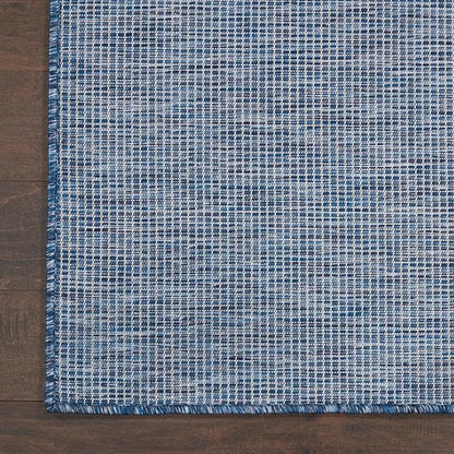 Nourison Positano Indoor-Outdoor Navy Blue 9' x 12' Area Rug, Easy Cleaning, Non Shedding, Bed Room, Living Room, Dining Room, Backyard, Deck, Patio (9x12)