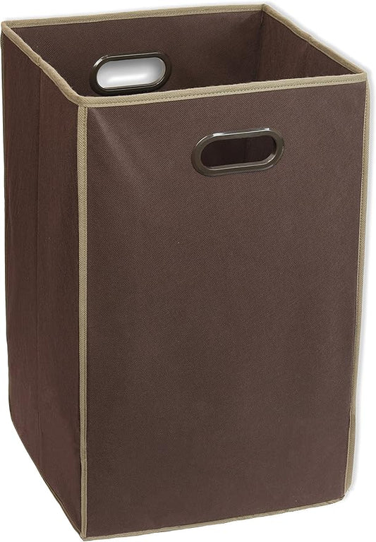 Simple Houseware Foldable Closet Laundry Hamper Basket, Brown