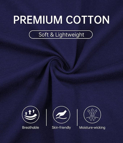 CF Men's Robe Cotton Bathrobe Soft Short Sleeve Bath Robes Shower Robe for Spa Soft Kimono Lightweight Sleepwear with Pockets